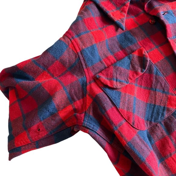 Pendleton 100% Virgin Wool Plaid Shirt Mens M Outdoor Camping Chores Hiking‎ - Picture 8 of 11